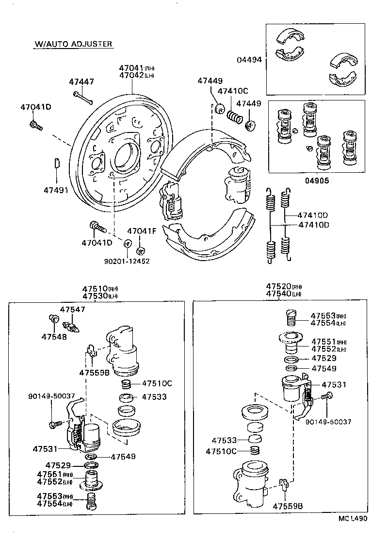 04494-25030 SHOE KIT, FRONT BRAKE product image