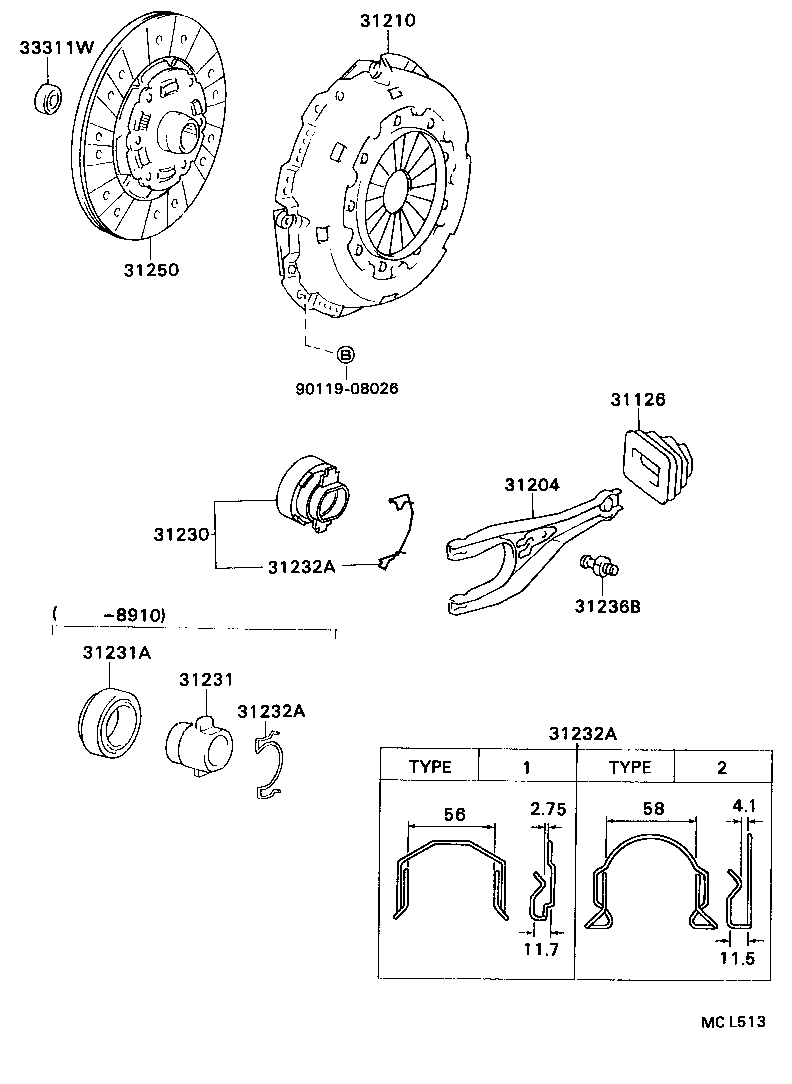 31126-36060 BOOT, CLUTCH RELEASE FORK product image