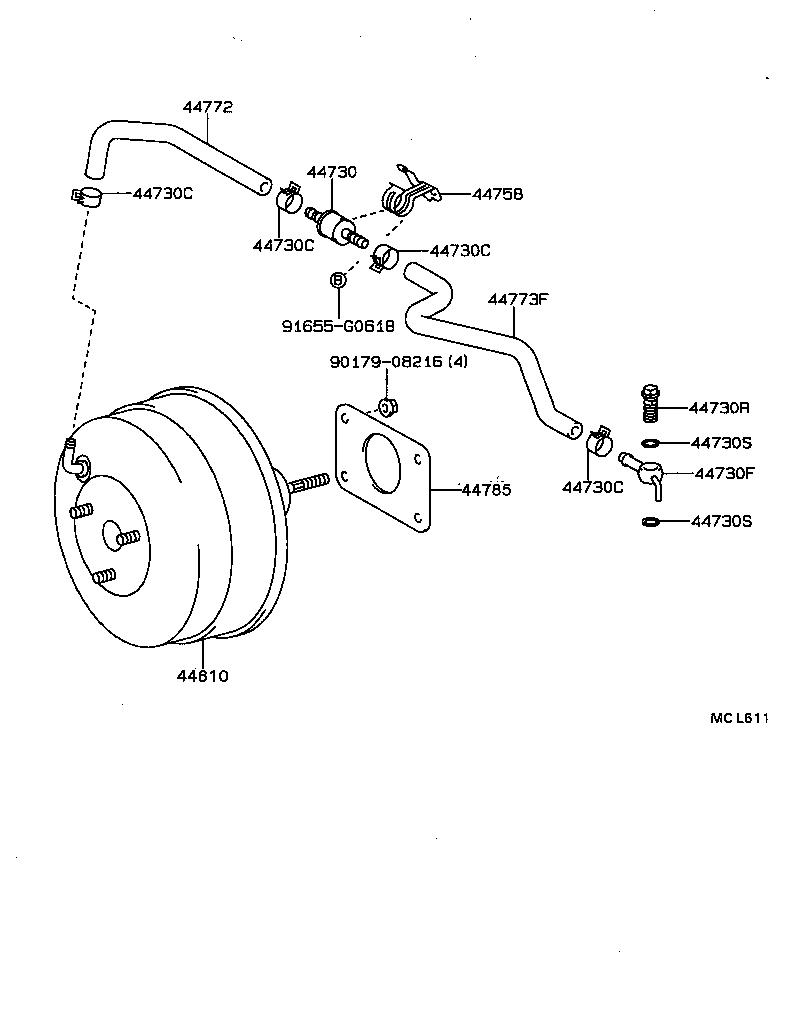 44772-24040 HOSE, CHECK VALVE TO CONNECTOR TUBE product image