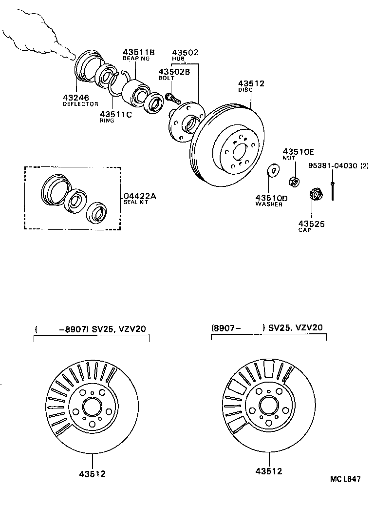 43512-32200 DISC, FRONT product image