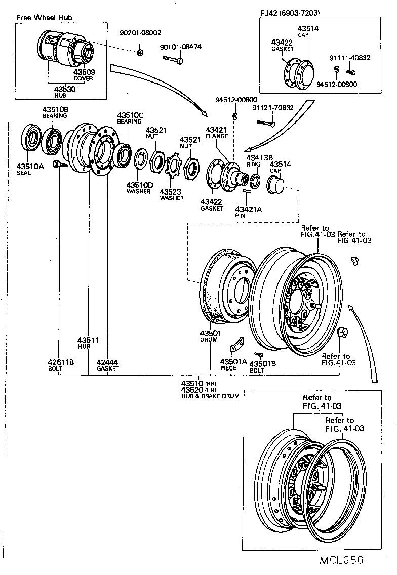 90368-41002 BEARING, TAPERED ROLLER (FOR FRONT AXLE INNER BEARING) product image