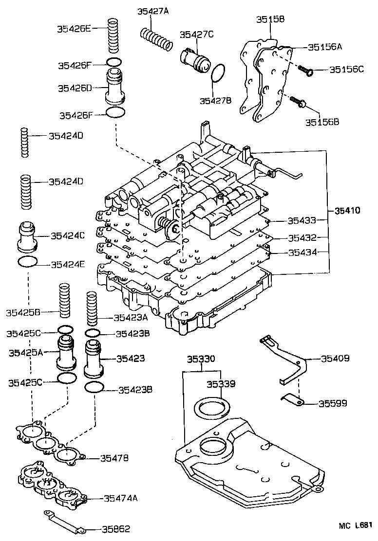 90501-23065 SPRING, COMPRESSION (FOR C-1 ACCUMULATOR PISTON) product image