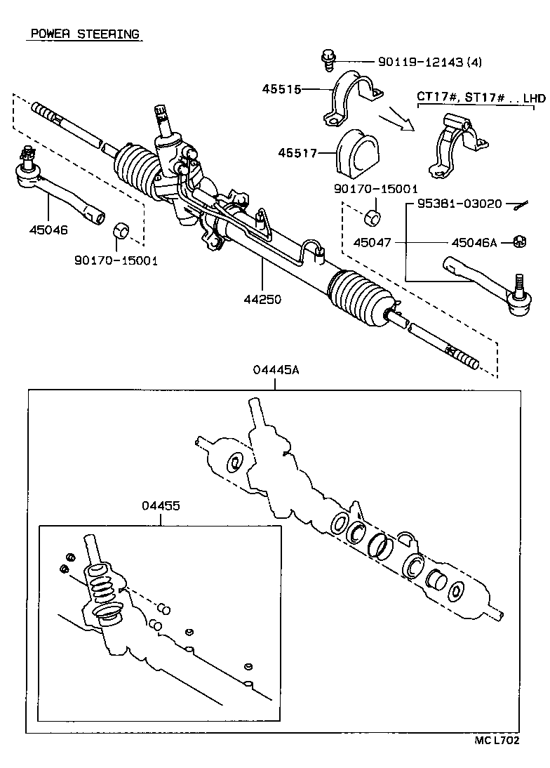 90430-10008 GASKET(FOR STEERING TURN PRESSURE TUBE) product image