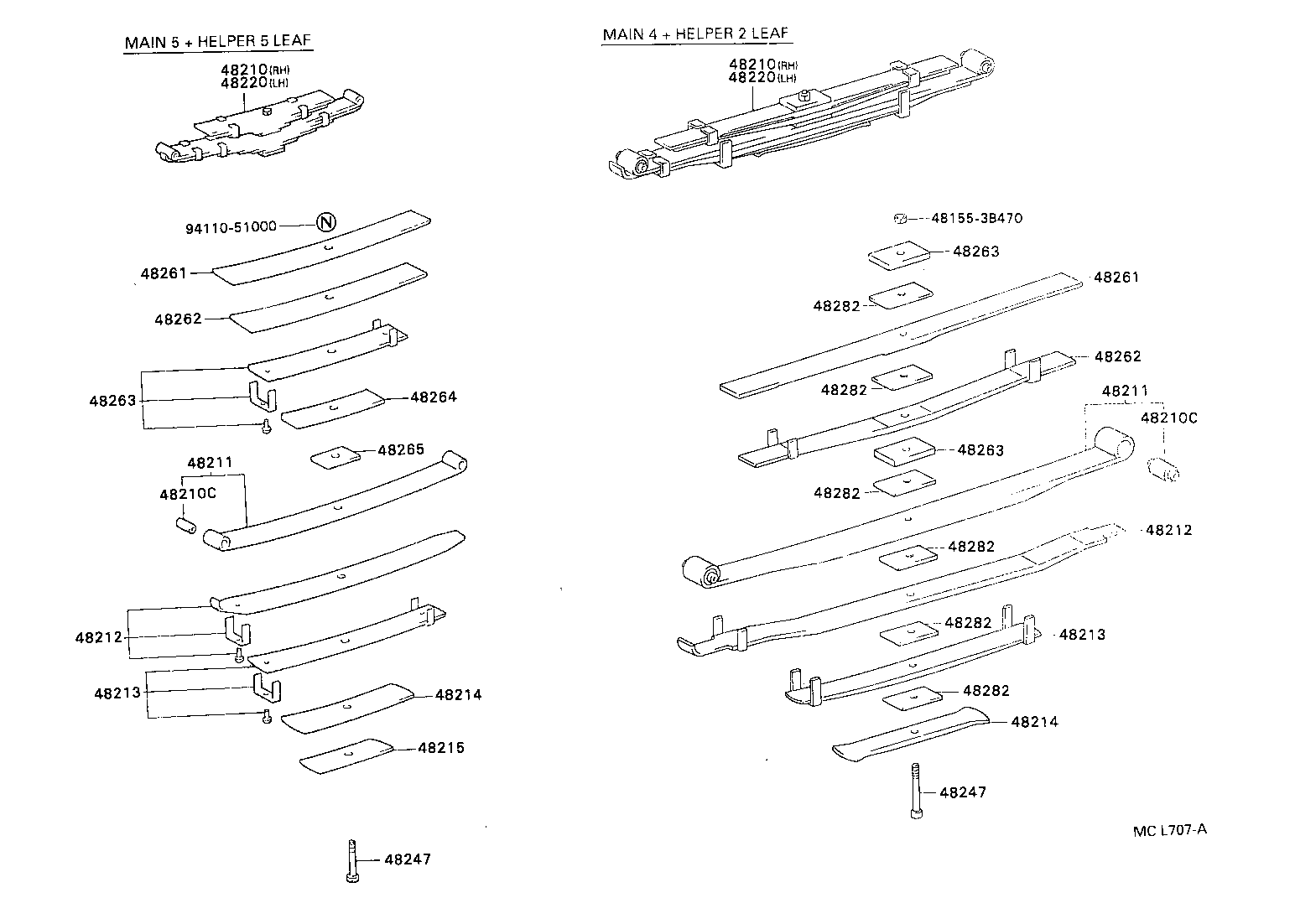 04484-36030 PIN KIT, REAR SPRING product image