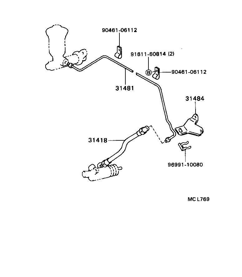 31301-27200 PEDAL SUB-ASSY, CLUTCH product image