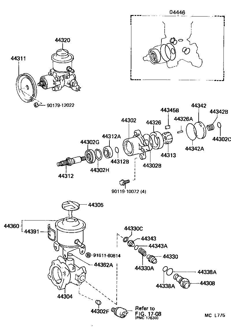 44306-30230 RESERVOIR ASSY, VANE PUMP OIL product image