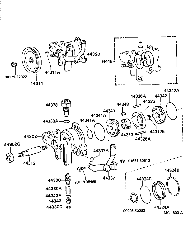 44360-27080 RESERVOIR ASSY, VANE PUMP OIL product image
