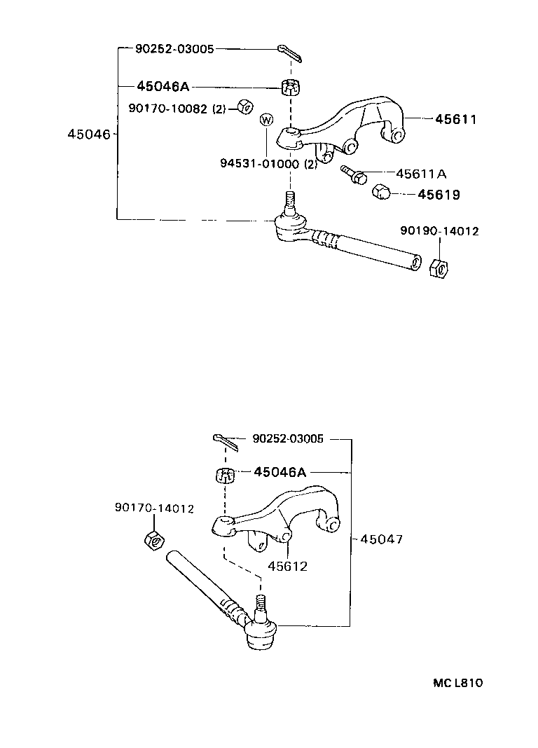04445-27031 GASKET KIT, POWER STEERING GEAR(FOR RACK & PINION) product image