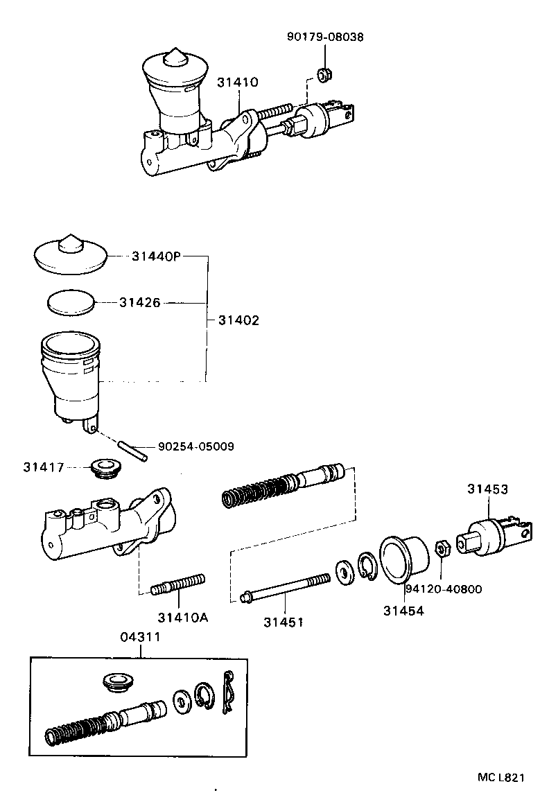 31402-33010 RESERVOIR SUB-ASSY, CLUTCH MASTER CYLINDER product image
