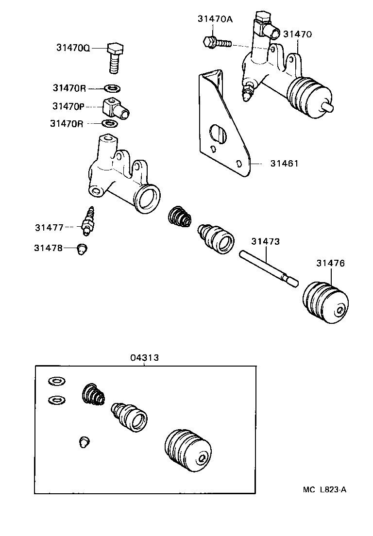 31461-33010 INSULATOR, RELEASE CYLINDER HEAT product image