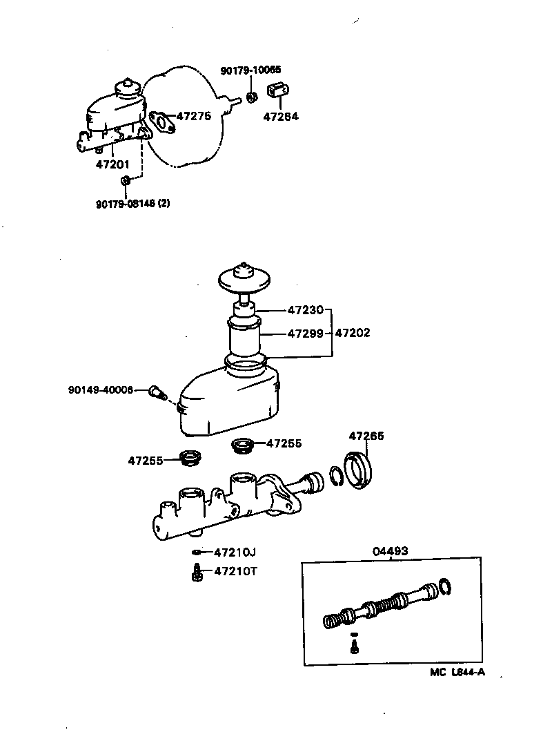 Toyota 47230-06010 CAP ASSY, BRAKE MASTER CYLINDER RESERVOIR FILLER