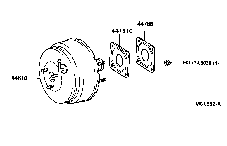 90401-10054 BOLT, UNION(FOR VACUUM HOSE UNION) product image