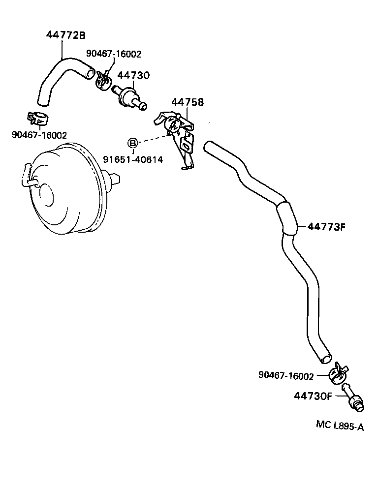 44773-12490 HOSE, UNION TO CHECK VALVE product image