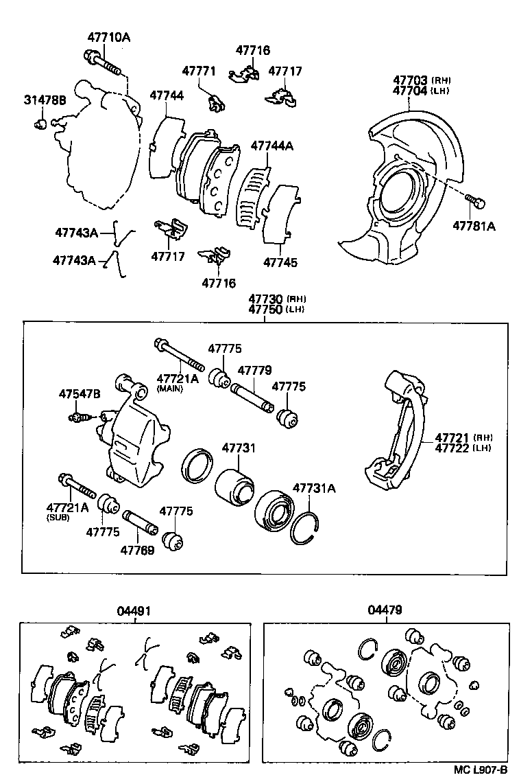 04465-12240 PAD KIT, DISC BRAKE, FRONT product image