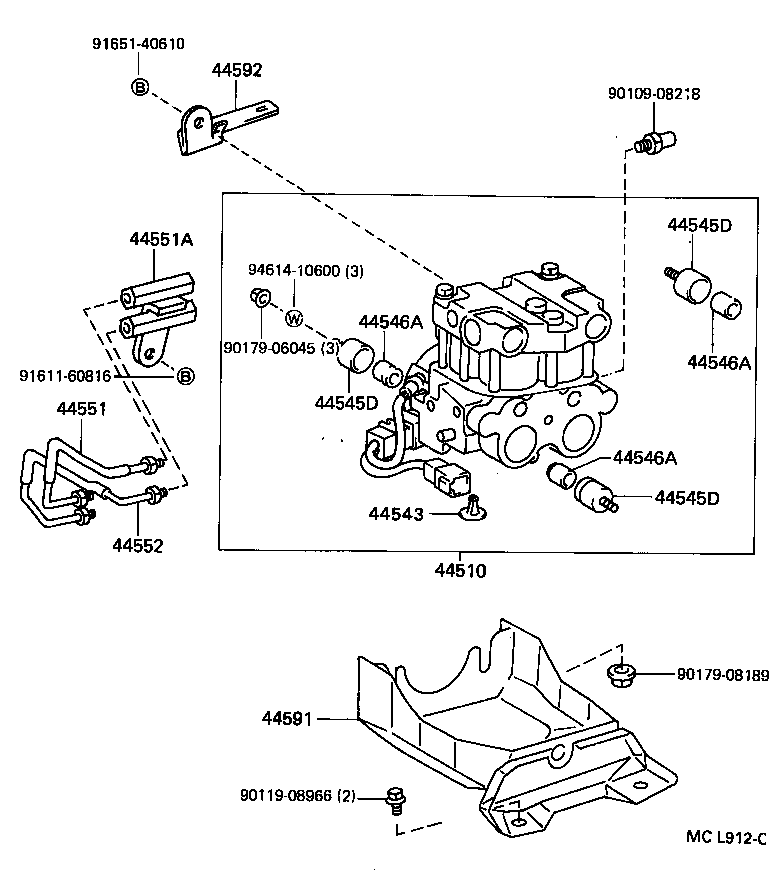 44552-12021 TUBE, BRAKE ACTUATOR, NO.2 product image