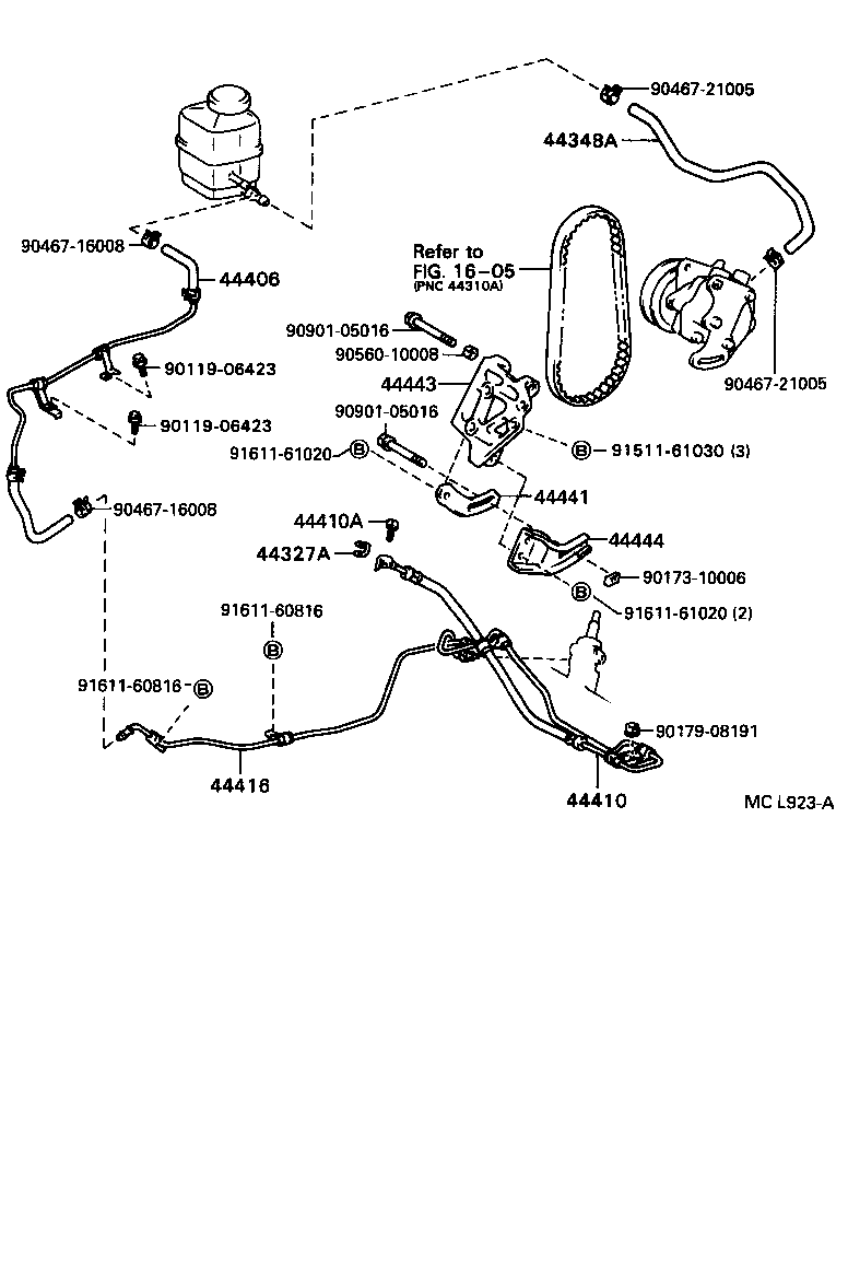44402-33070 COOLER SUB-ASSY, POWER STEERING OIL, NO.1 product image