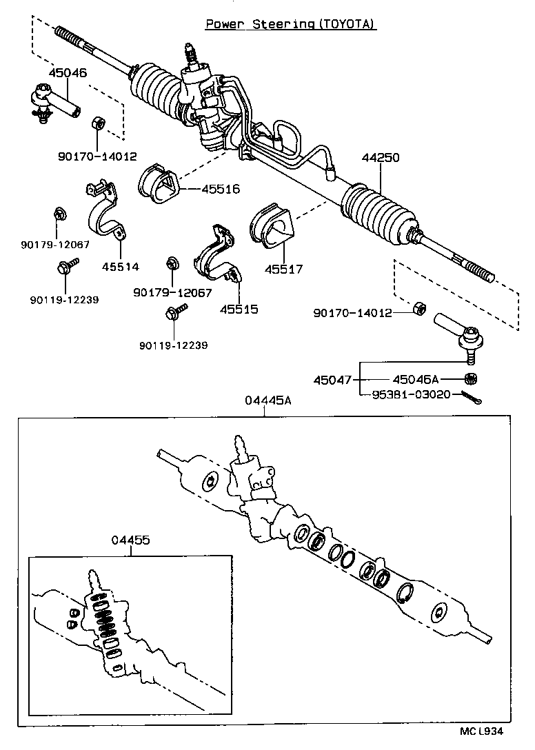 44201-12420 VALVE SUB-ASSY, POWER STEERING CONTROL product image