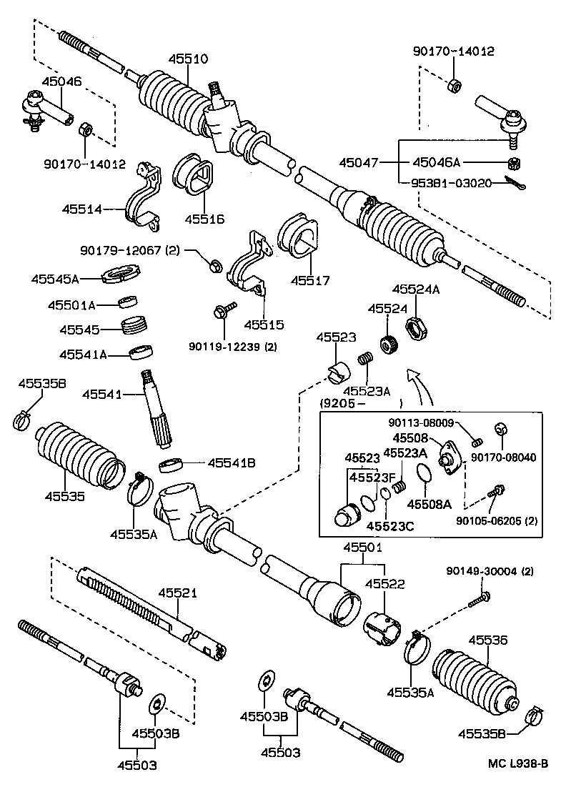 44250-12380 GEAR ASSY, POWER STEERING(FOR RACK & PINION) product image