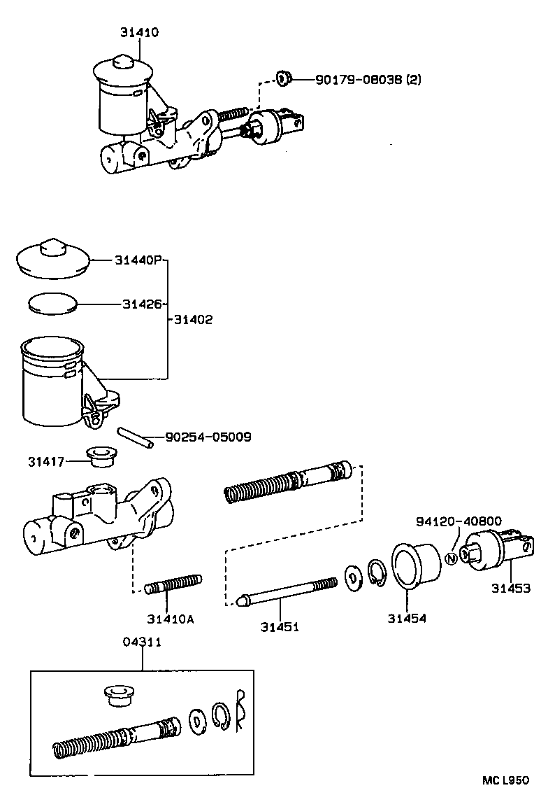 31402-33010 RESERVOIR SUB-ASSY, CLUTCH MASTER CYLINDER product image
