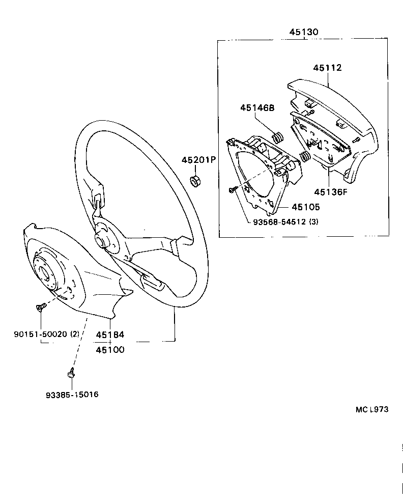 45112-33100 PAD, STEERING WHEEL product image