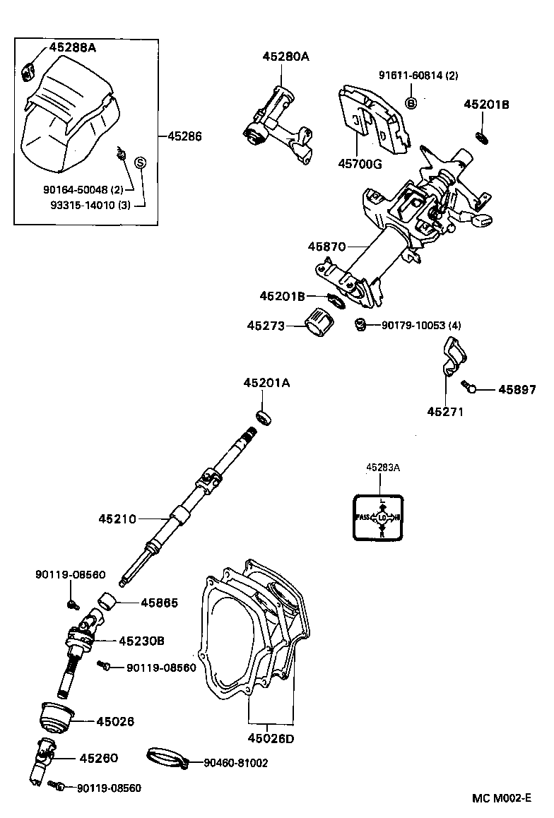 45210-06010 SHAFT ASSY, STEERING MAIN product image