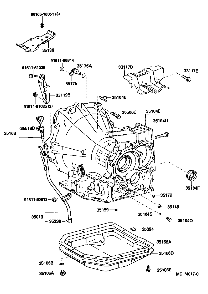 Toyota 35103-33080 GAGE SUB-ASSY, TRANSMISSION OIL LEVEL