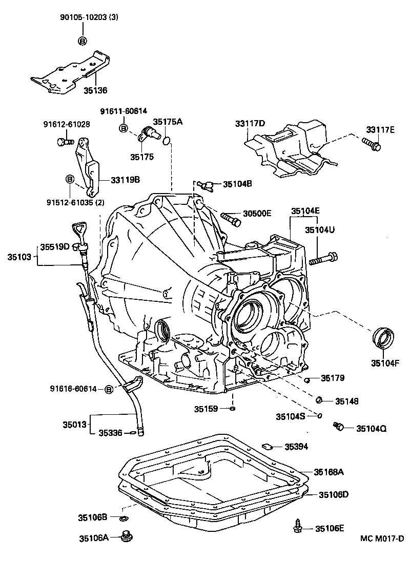 35104-33013 CASE SUB-ASSY, AUTOMATIC TRANSAXLE product image