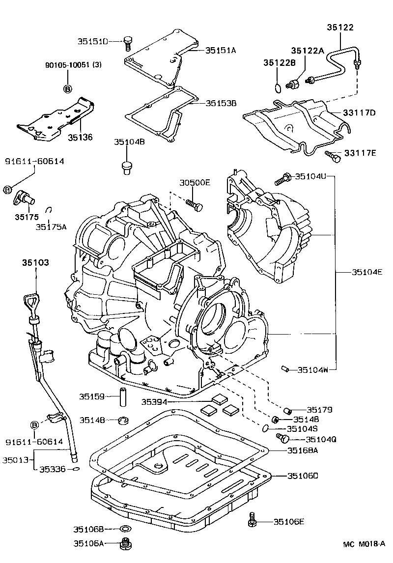 35104-33012 CASE SUB-ASSY, AUTOMATIC TRANSAXLE product image