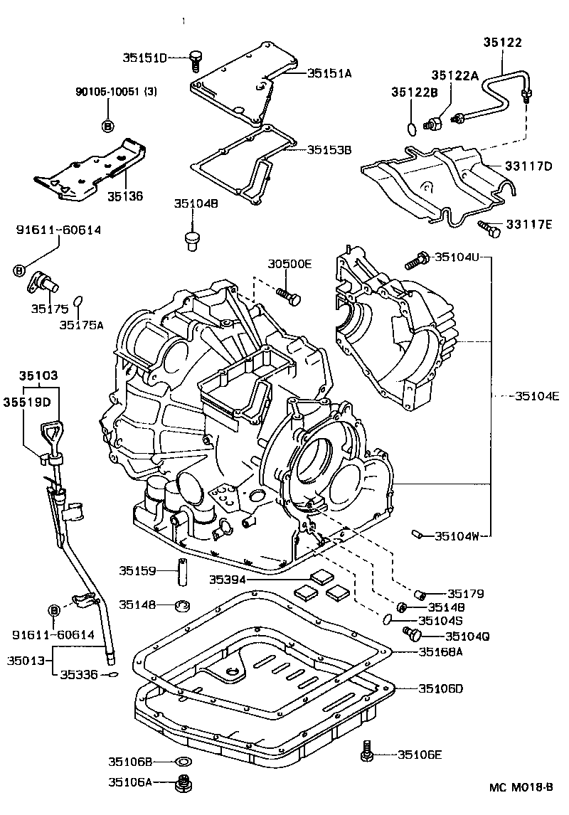 35104-33013 CASE SUB-ASSY, AUTOMATIC TRANSAXLE product image