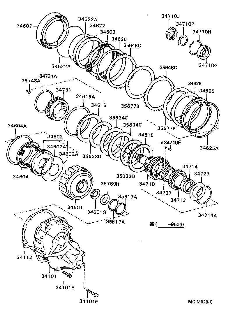 Toyota 34603-33010 SPRING SUB-ASSY, OVERDRIVE BRAKE RETURN