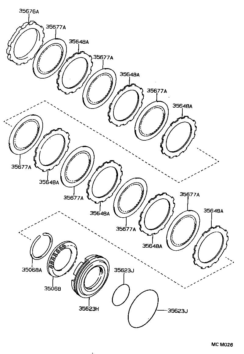 35623-33010 PISTON, 1ST & REVERSE BRAKE product image