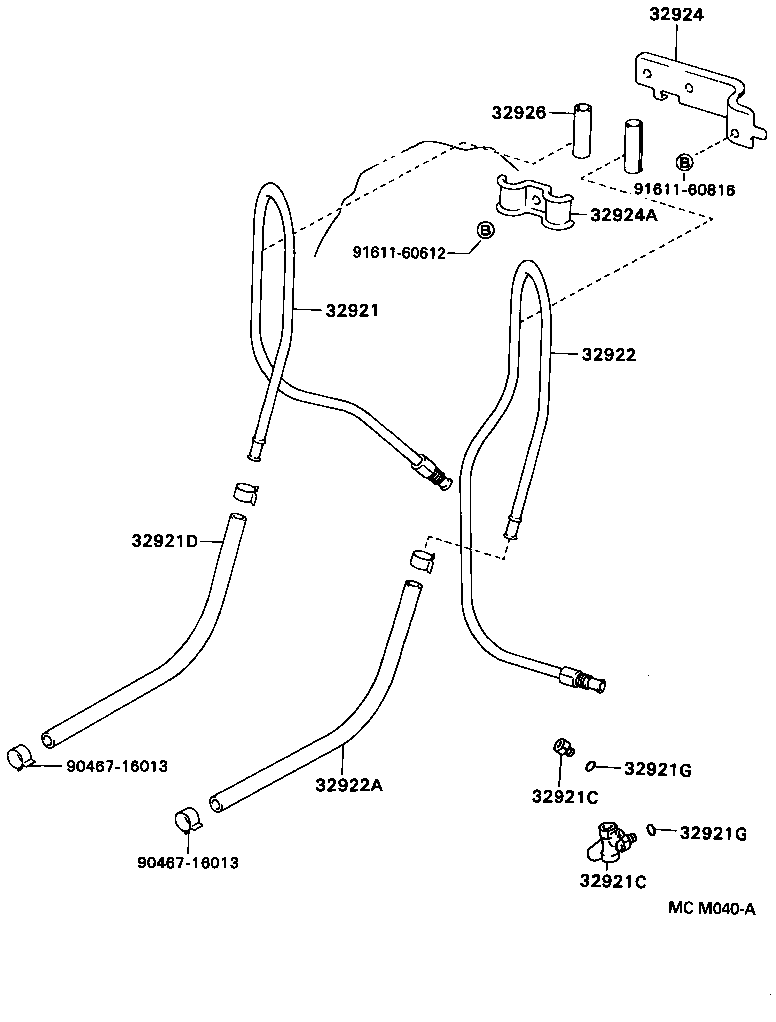 32943-33070 HOSE, OIL COOLER INLET, NO.1 product image