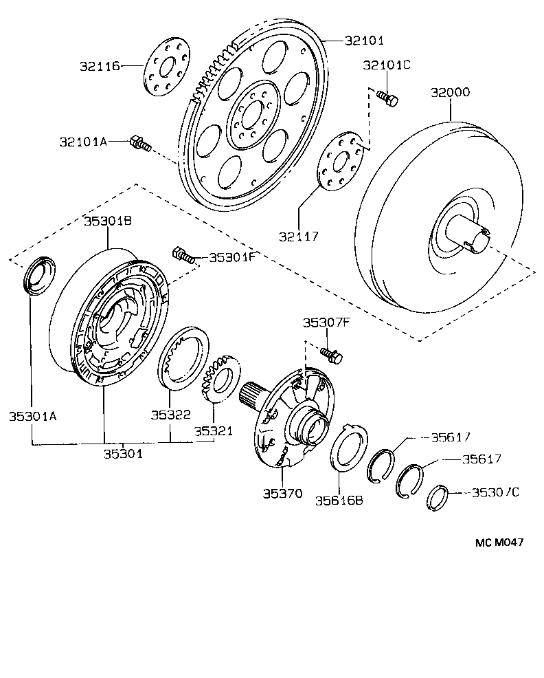 32101-12080 GEAR SUB-ASSY, DRIVE PLATE & RING product image