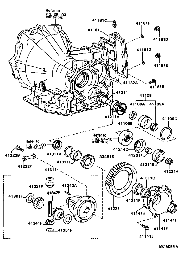Toyota 41301-33010 CASE SUB-ASSY, FRONT DIFFERENTIAL, NO.1
