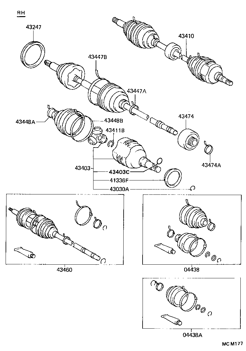 04438-12050 BOOT KIT, FRONT DRIVE SHAFT INBOARD JOINT product image