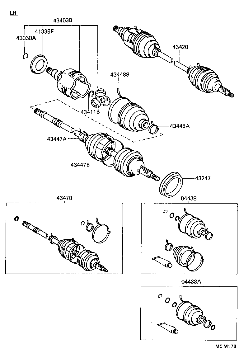 04438-12050 BOOT KIT, FRONT DRIVE SHAFT INBOARD JOINT product image