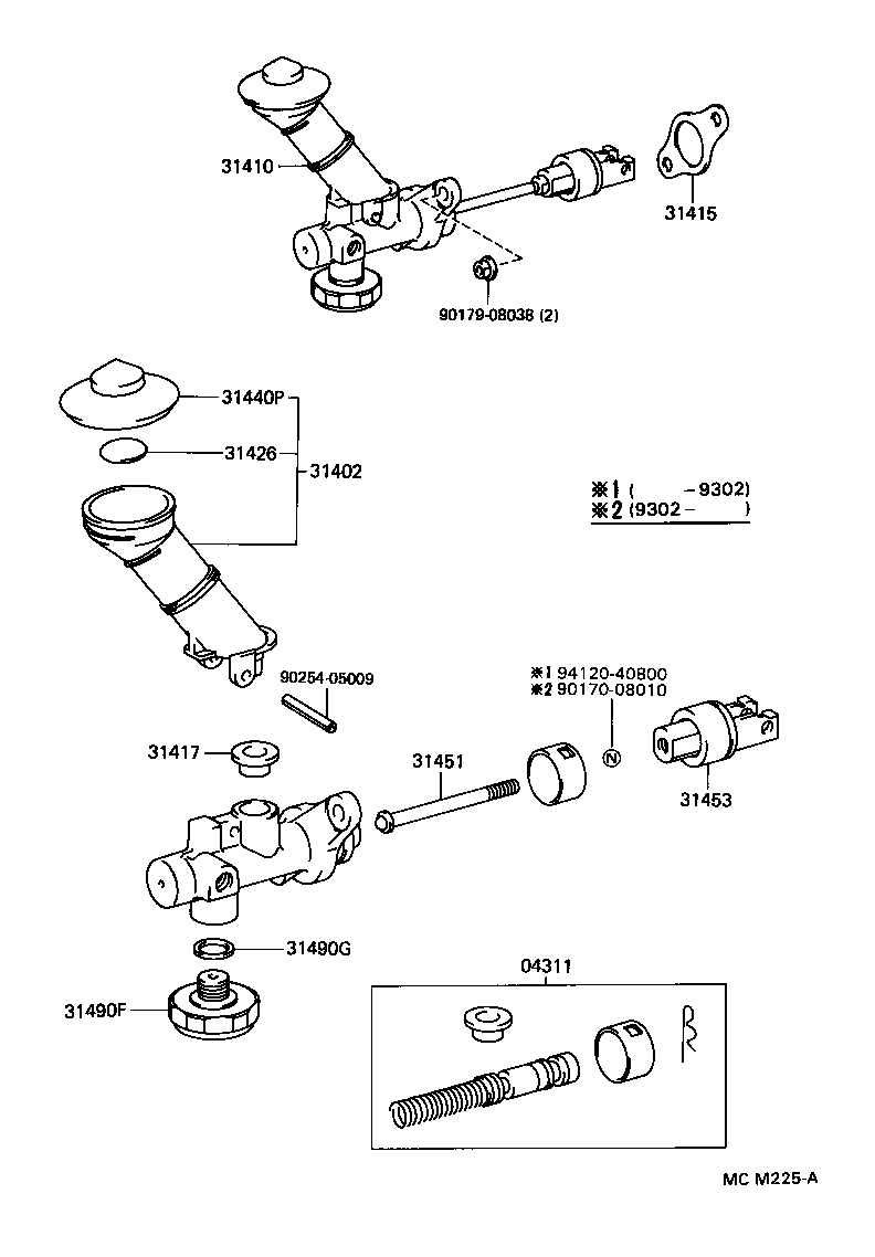 31410-30320 CYLINDER ASSY, CLUTCH MASTER product image