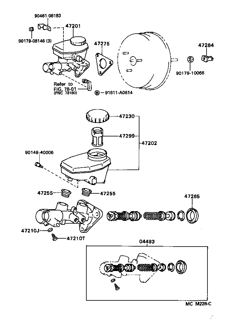 47210-30030 BRAKE BOOSTER ASSY, W/MASTER CYLINDER product image