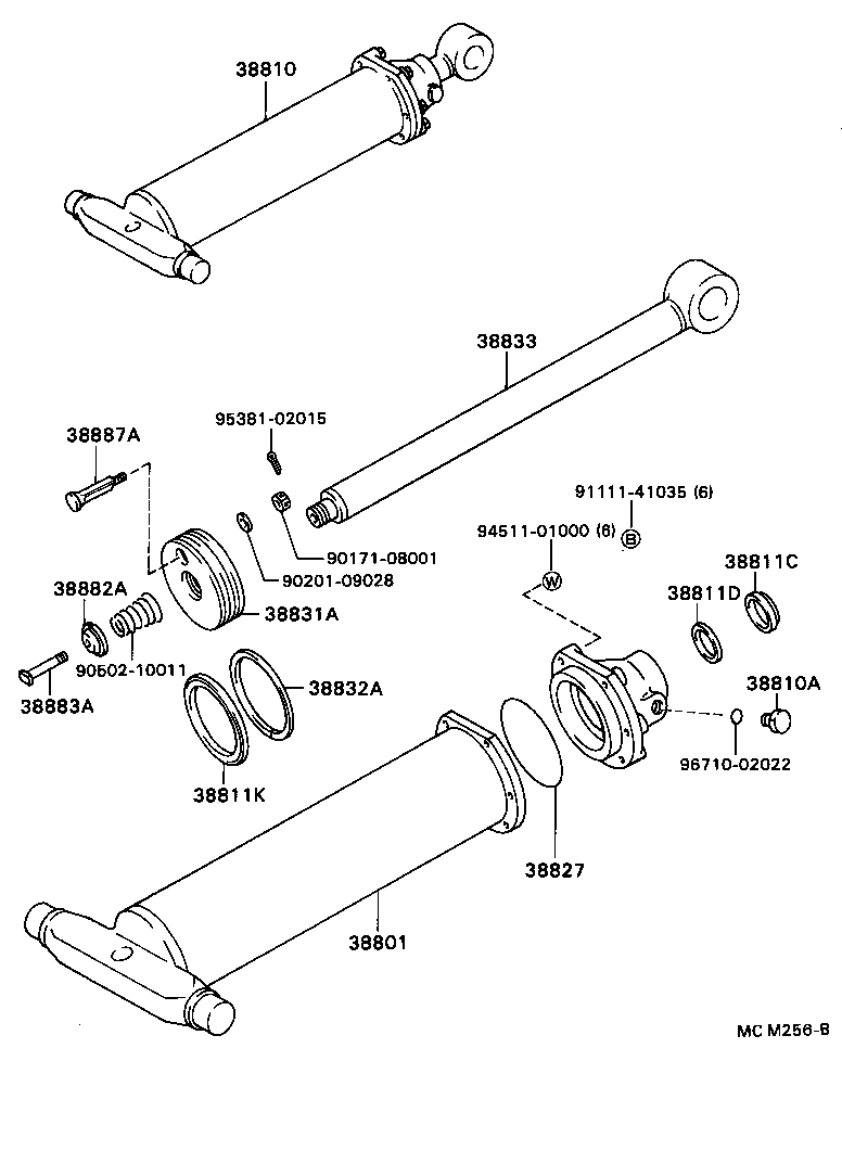 38810-96320 CYLINDER ASSY, HOIST product image