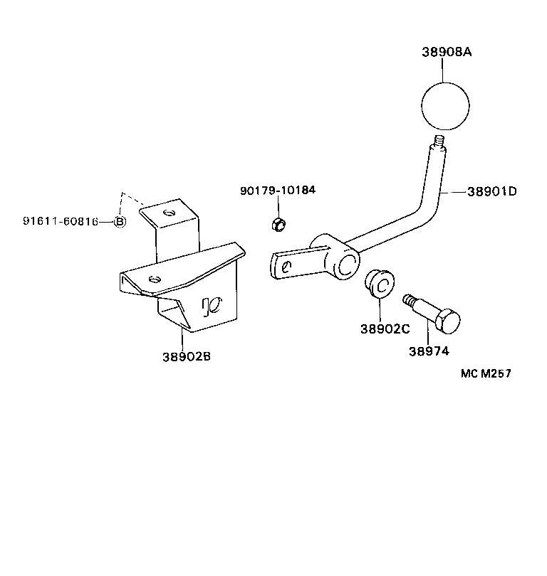 38930-36070 CABLE ASSY, PUSH PULL product image