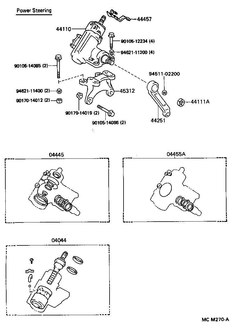 44201-26010 VALVE SUB-ASSY, POWER STEERING CONTROL product image