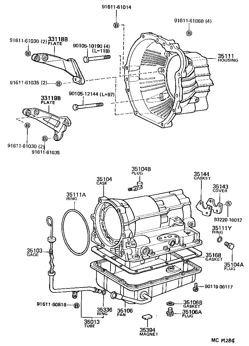 35013-30190 TUBE SUB-ASSY, TRANSMISSION OIL FILLER product image