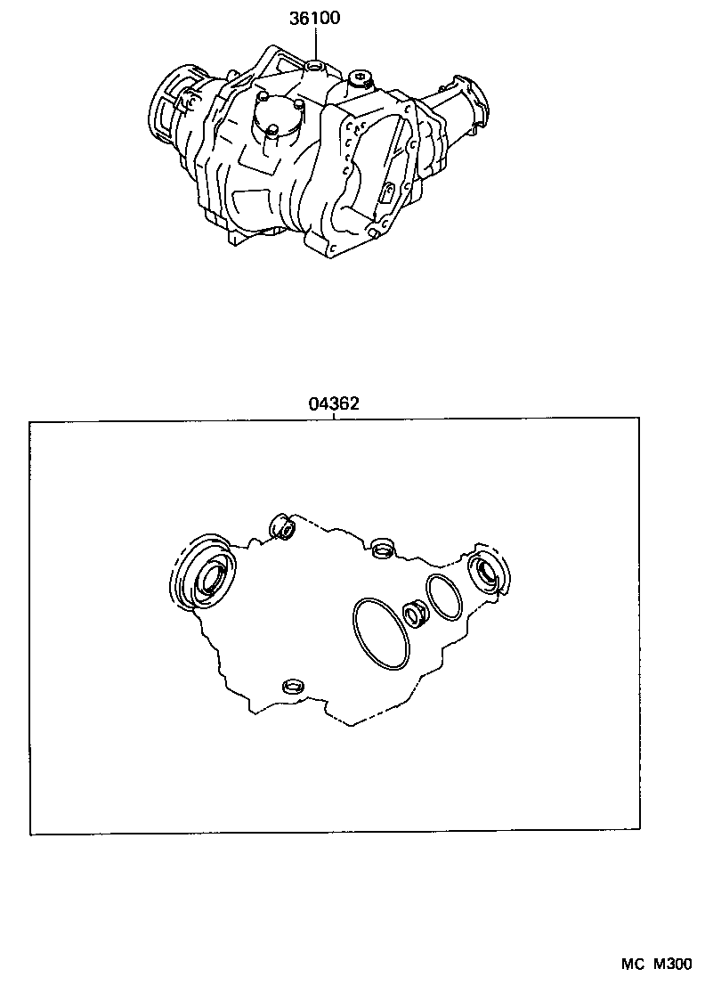 04362-12030 GASKET KIT, TRANSFER OVERHAUL product image