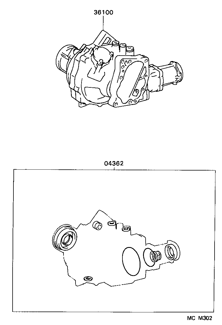 04362-12030 GASKET KIT, TRANSFER OVERHAUL product image