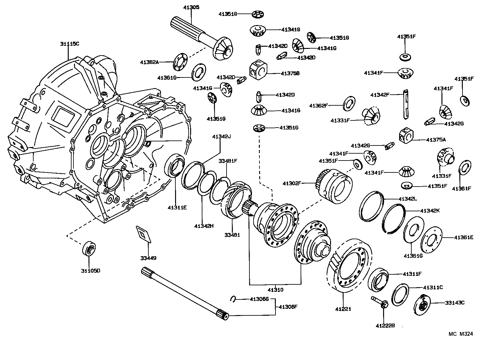 41310-20260 CASE ASSY, DIFFERENTIAL product image