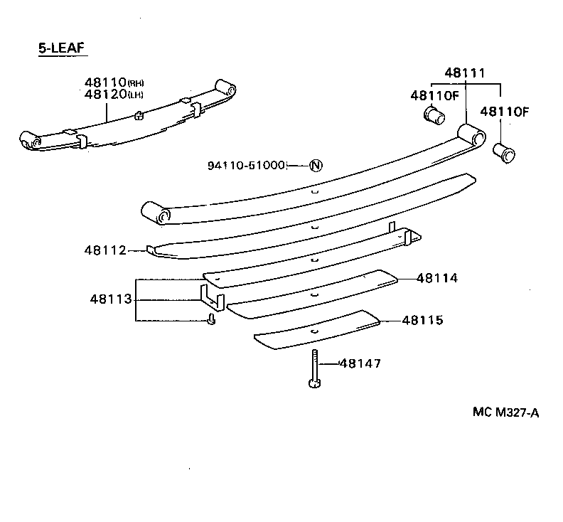 48141-3B060 CLIP, FRONT SPRING, NO.1 product image