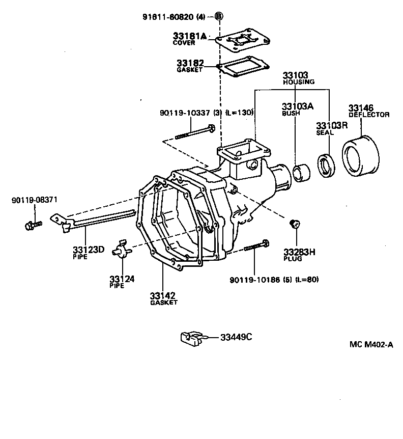 33103-35141 HOUSING SUB-ASSY, EXTENSION(MTM) product image