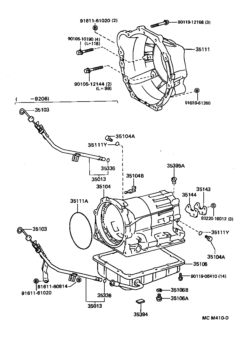 35013-30430 TUBE SUB-ASSY, TRANSMISSION OIL FILLER product image