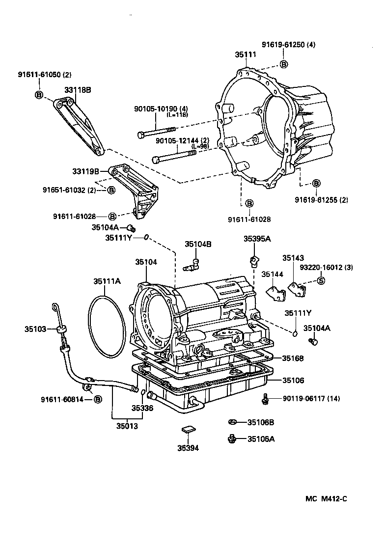 35013-30430 TUBE SUB-ASSY, TRANSMISSION OIL FILLER product image