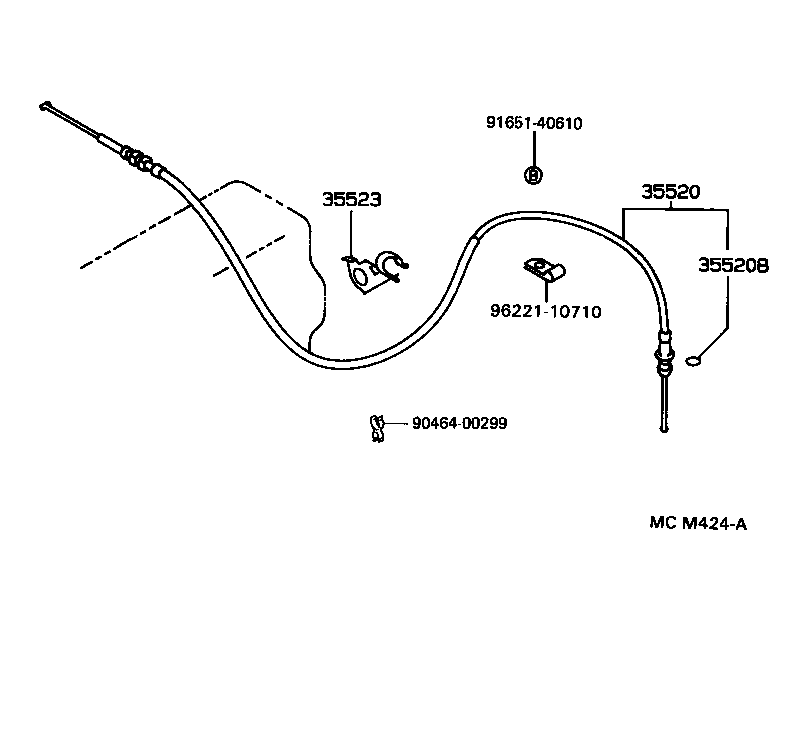 35520-30221 CABLE ASSY, THROTTLE product image